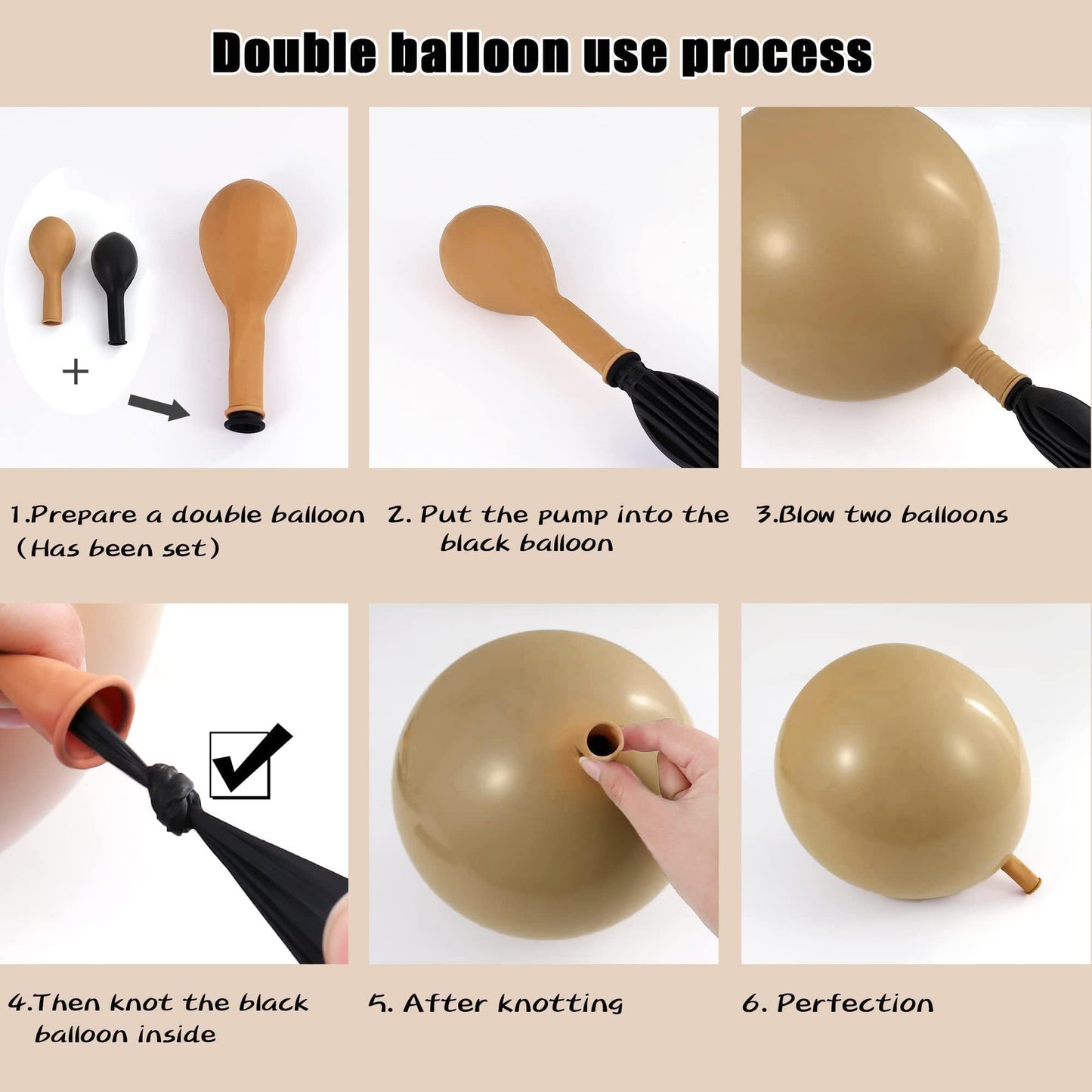 Double Stuffed Nude Balloon Garalnd Blush Beige Balloons Cream Brown Balloon Arch Kit Different Sizes Ivory Latex Balloons For Neutral Baby Shower Gender Reveal Birthday Boho Party Decorations