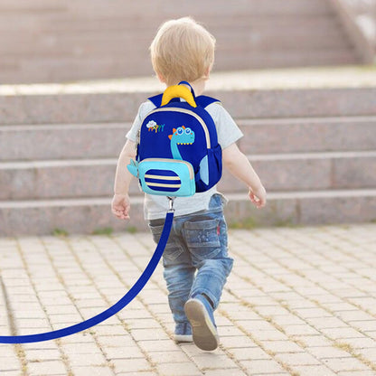 Accmor Toddler Leash Backpack with Anti Lost Wrist Link, Cute Dinosaur Bag Children Safety Walking Harness with Removable Little Pouch, Kids Travel Essential Mini Back Pack with Tether for Baby Boys