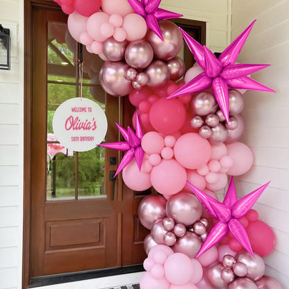 Pink White Balloon Arch Kit, Double Stuffed Pastel Pink Ivory White Balloon Garland, Baby Pink Cream White Balloons with 3pcs 18Inch Clear Balloons for Girls Birthday Baby Shower Party Decorations