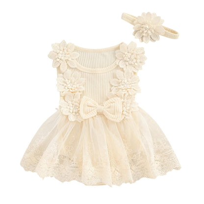 MERSARIPHY Newborn Baby Girl Boho Outfits Infant Lace Tulle Ruffle Bubble Romper Dress Jumpsuit Bodysuit Photoshoot Clothes