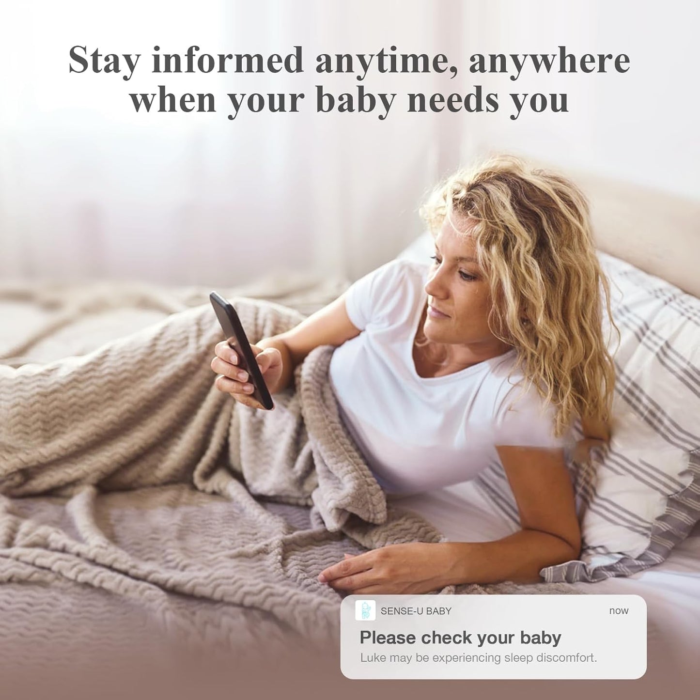 Sense-U Smart Sock Shoe (Long Range) Baby Monitor with On-Device Sleep Indicator & Notifications, Track Heart Rate, Movement, Sleep Patterns, Naps from Anywhere for Peace of Mind, FSA/HSA Eligible