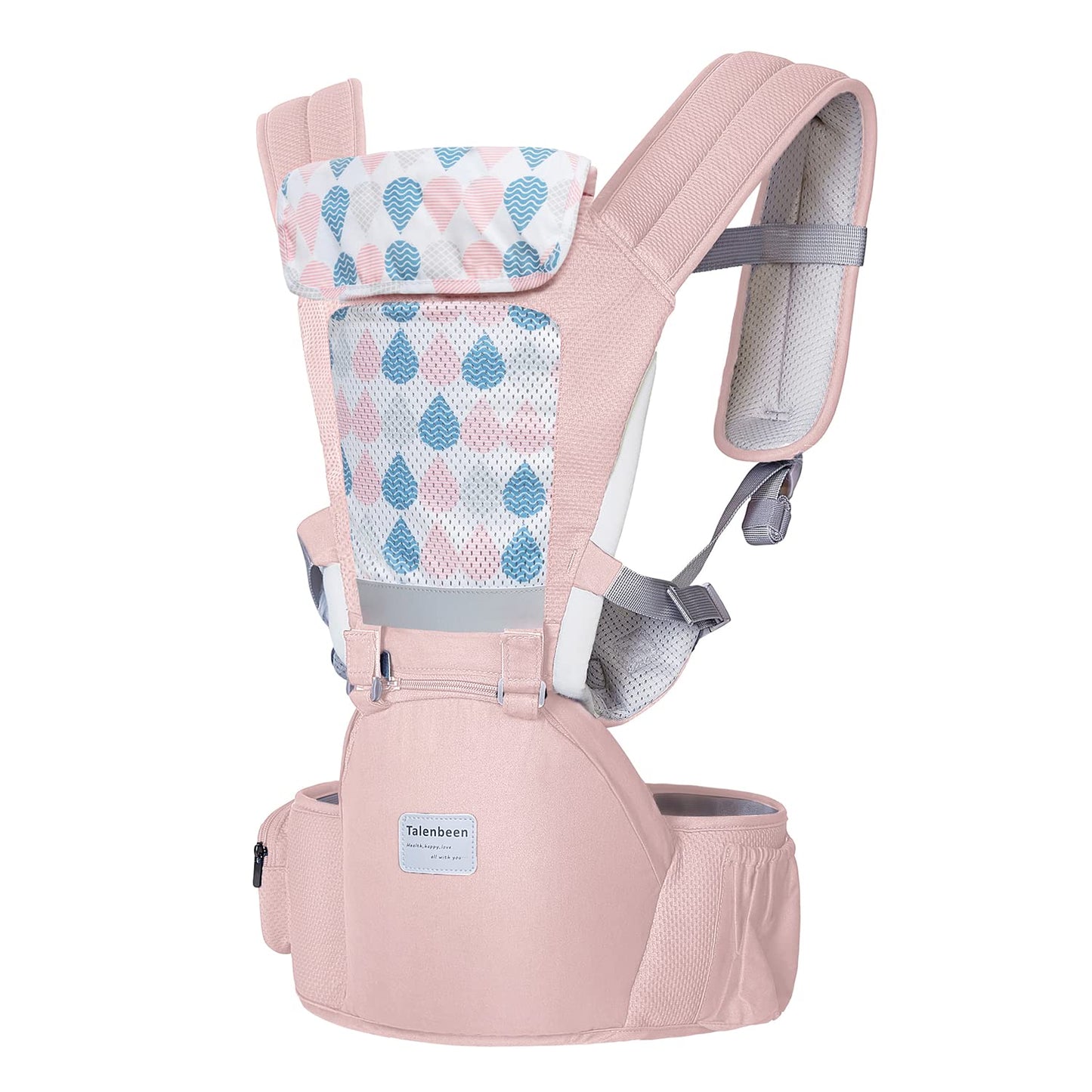 6-in-1 Baby Carrier - Newborn to Toddler, Hip Seat Lumbar Support, 7-41 lbs, All Seasons & Positions, Adjustable Size for Shopping, Hiking, Travelling