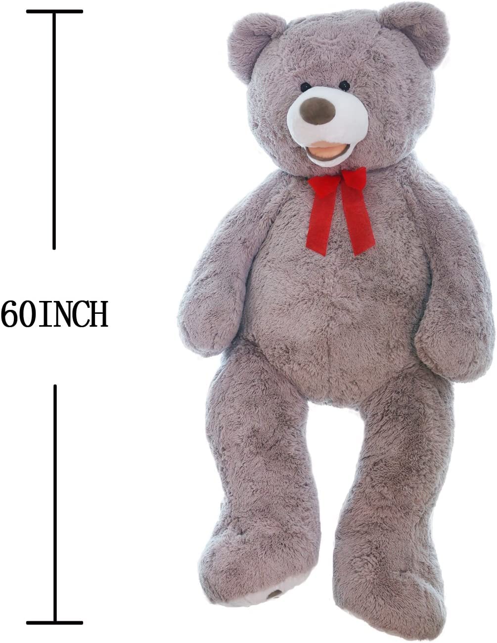 HollyHOME 6ft Teddy Bear Giant Teddy Bear Stuffed Animal with Embroidered Paws Holiday Valentine's Toy Gift for Girlfriend Kids 72 inches Brown