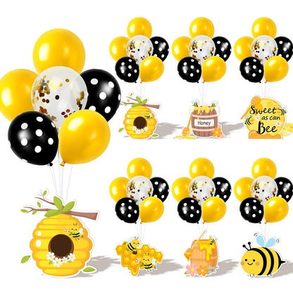 4 Sets Balloon Stand Kit for Table Bear Baby Shower Tables Centerpieces with Balloon Boy Baby Shower Decorations for Bear Theme Gender Reveal Birthday Party Table Decorations Supplies (Brown Bear, 4)