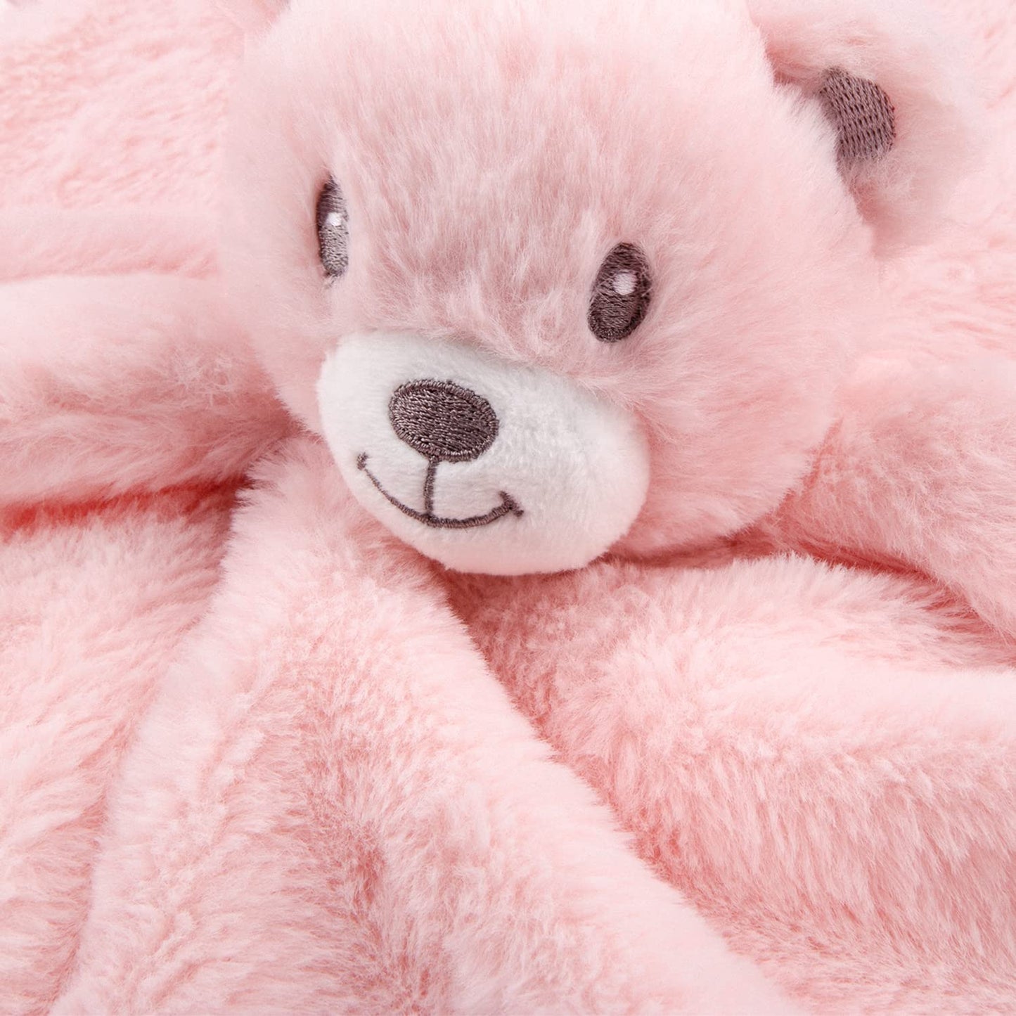 Bear Security Blanket Soft Baby Lovey Fluffy Blanket Unisex Lovie Snuggle Toy Baby Bear Stuffed Gift for Newborn, Boys and Girls, 13.5 Inch
