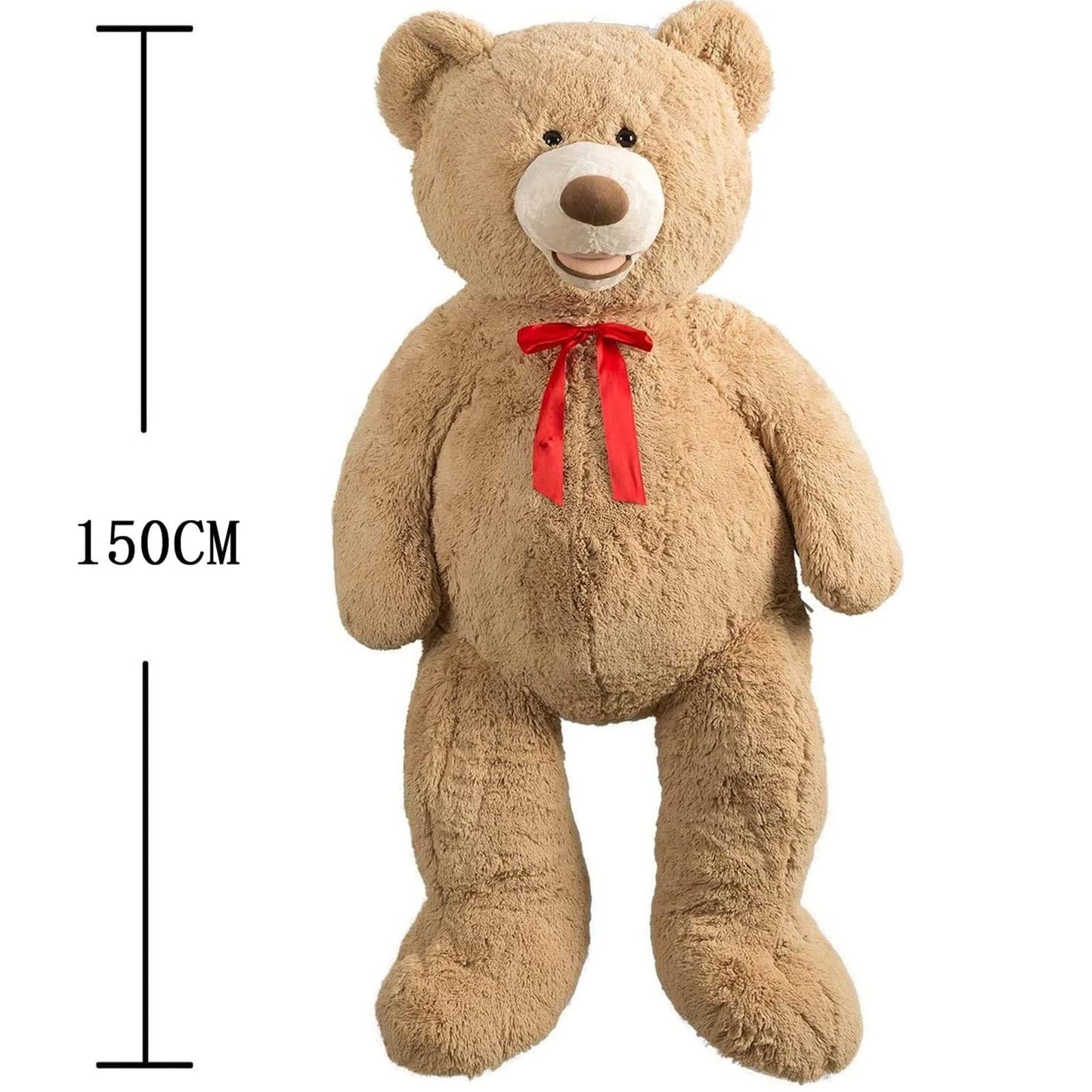 HollyHOME 6ft Teddy Bear Giant Teddy Bear Stuffed Animal with Embroidered Paws Holiday Valentine's Toy Gift for Girlfriend Kids 72 inches Brown