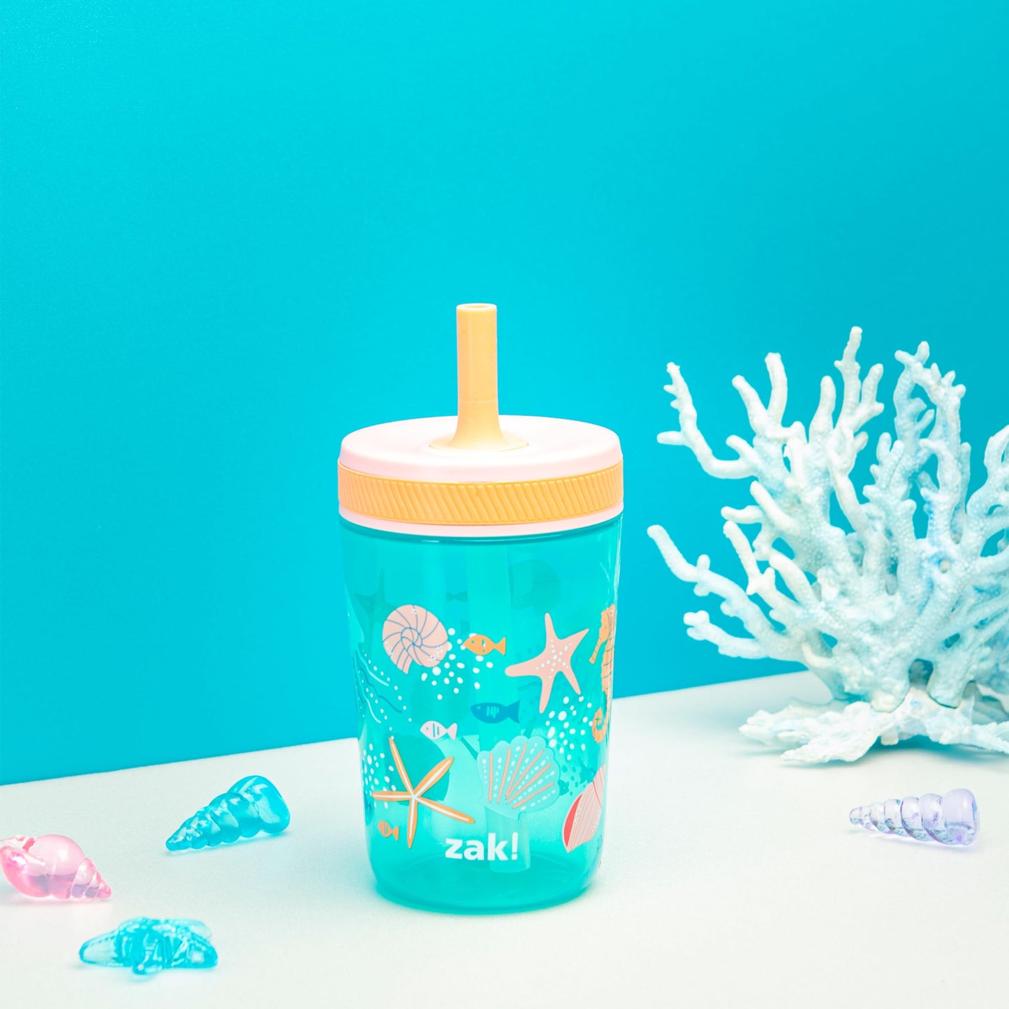Zak Designs Disney Princess Kelso Toddler Cups For Travel or Home, 15oz 2-Pack Plastic Sippy Cups, Leak-Proof For Kids (Ariel, Aurora, Belle, Cinderella, Jasmine, Mulan, Rapunzel, Tiana)