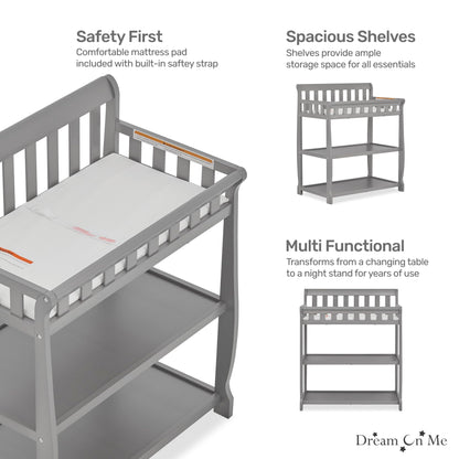 Dream On Me Ashton Changing Table, Natural, 34x20x40 Inch (Pack of 1)