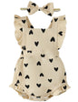 Fullfamous Baby Girl Ruffled Jumpsuit and Headband Set