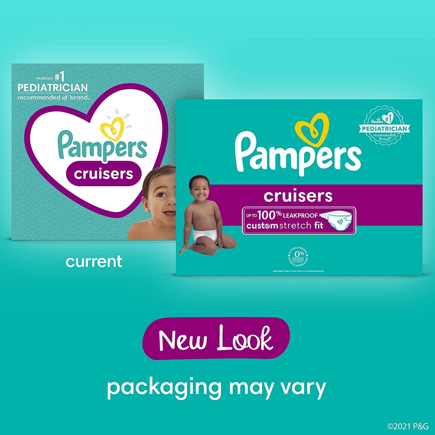 Pampers Cruisers Diapers - Size 3, 84 Count, Disposable Active Baby Diapers with Custom Stretch
