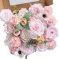 Artificial Flowers Combo for DIY Wedding Bouquets Combo Centerpieces Arrangements Party Bridal Baby Shower Home Decorations-Blush Pink