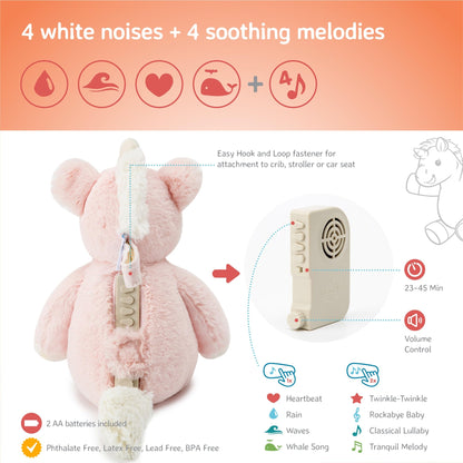 Cloud b Sound Machine with White Noise Soothing Sounds | Cuddly Stuffed Animal & Nomadic Nightlight | Record Parent Voice | Adjustable Settings & Auto-Shutoff | LoveLight™ Buddies - Drake The Dragon™