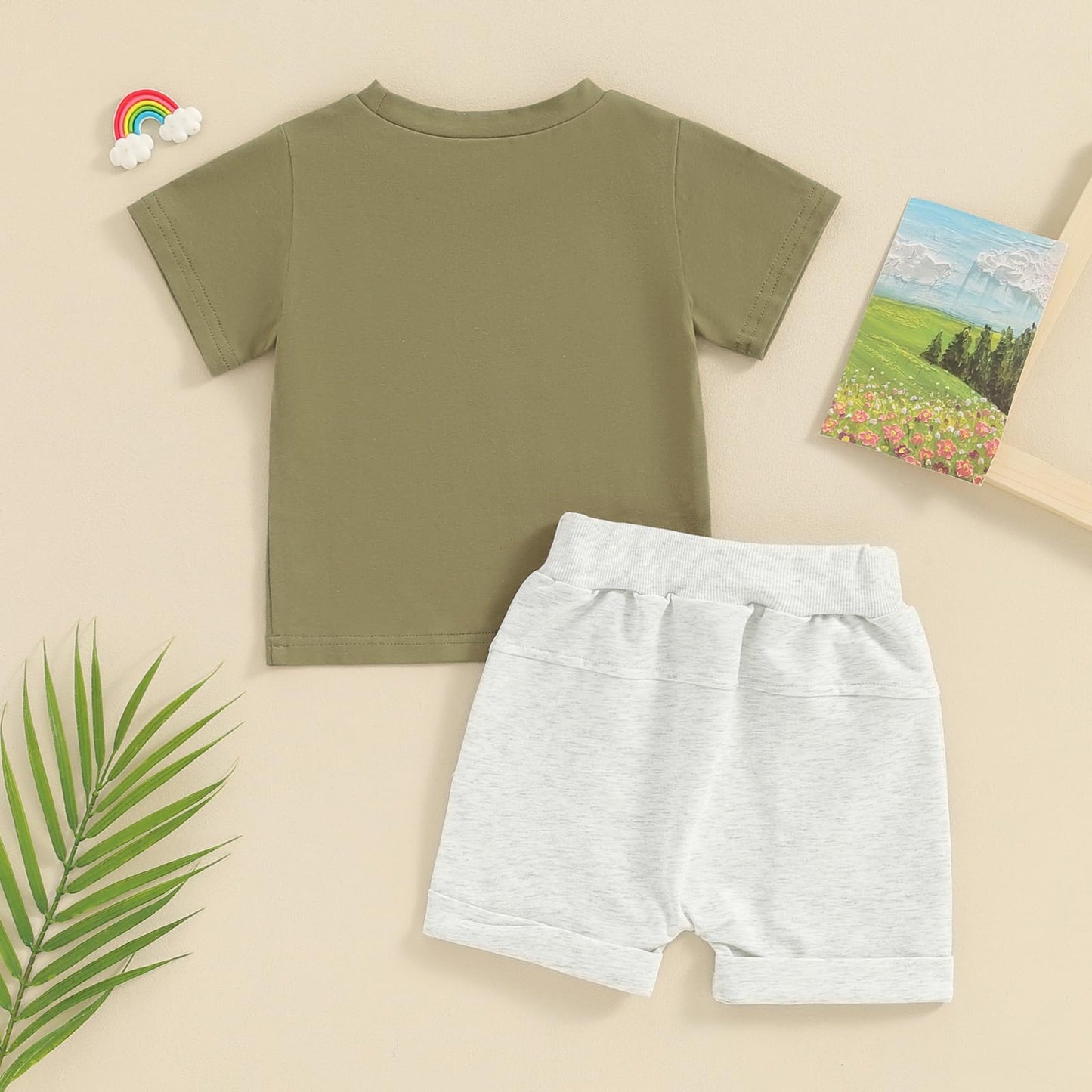 Toddler Baby Boy Summer Clothes Letter Print Short Sleeve Shirt Tops and Shorts Set Summer Outfit 2Pcs