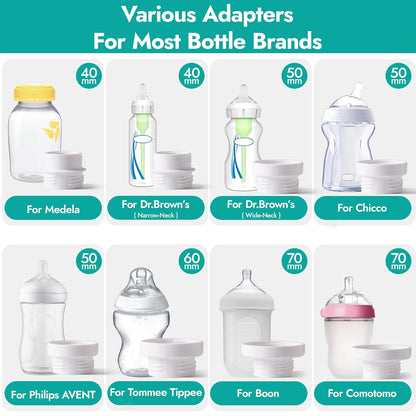 NCVI Portable Glass Bottle Warmer for Baby Travel on The Go, Car USB Breastmilk Warmer Battery Powered, Airplane Cordless Fast Water Warmer for Formula Bottles of Narrow&Wide Mouth, Dual-use Design