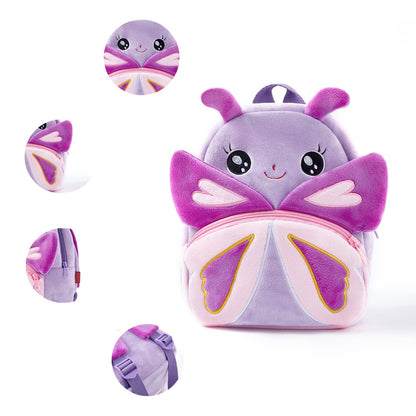 NICE CHOICE Cute Toddler Backpack Toddler Bag Plush Animal Cartoon Mini Travel Bag for Baby Girl Boy 2-6 Years(Grey Elephant)