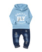 NZRVAWS Baby Boy Clothes Toddler Boy Outfit 2 3 4T 6 12 18 24 Month Fall Winter Hoodie Ripped Jeans Clothing