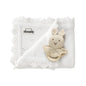 mimixiong Cotton Baby Blanket Knitted Crochet Receiving Crib Nursery Swaddling Blankets for Newborn Baby Boy Girl Off White 30x40 Inch