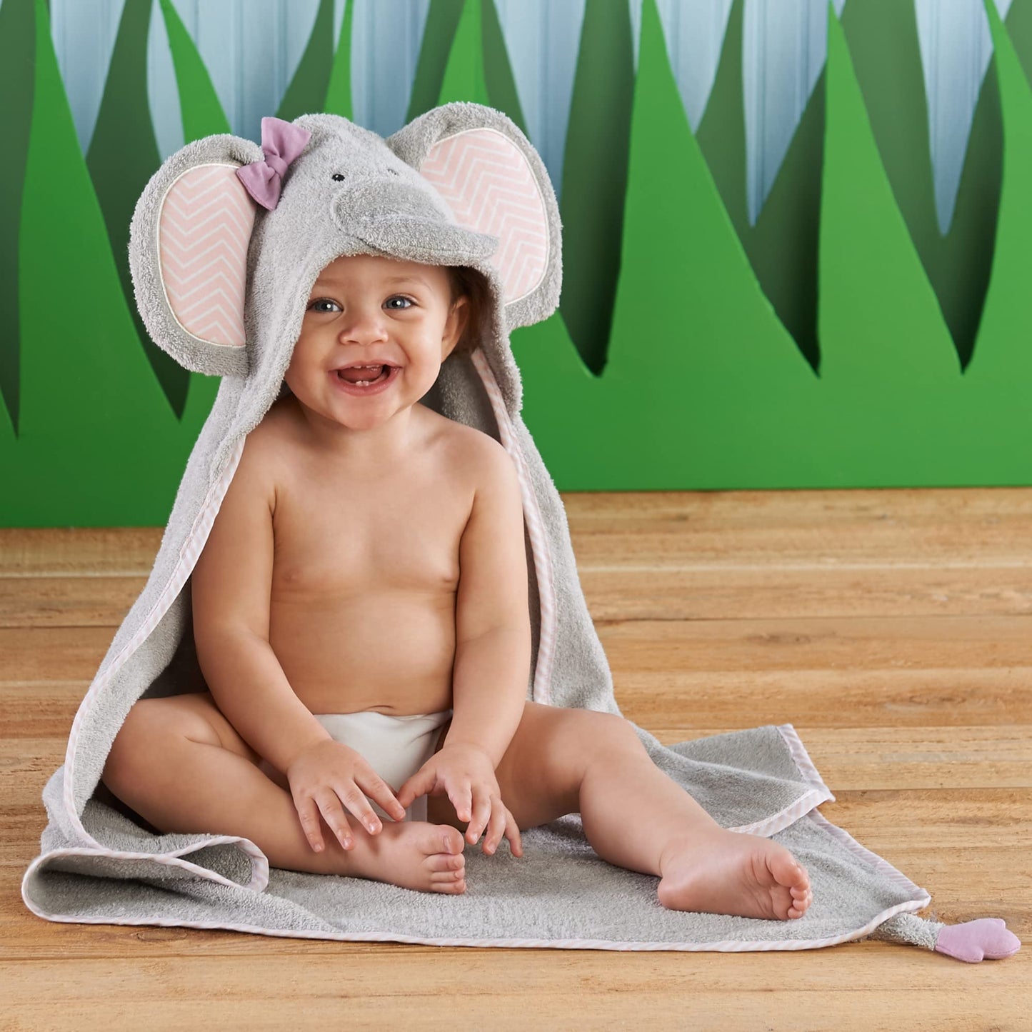 Baby Aspen "Utterly Adorable Cow Hooded Towel/Baby Robe, 0-9 Months