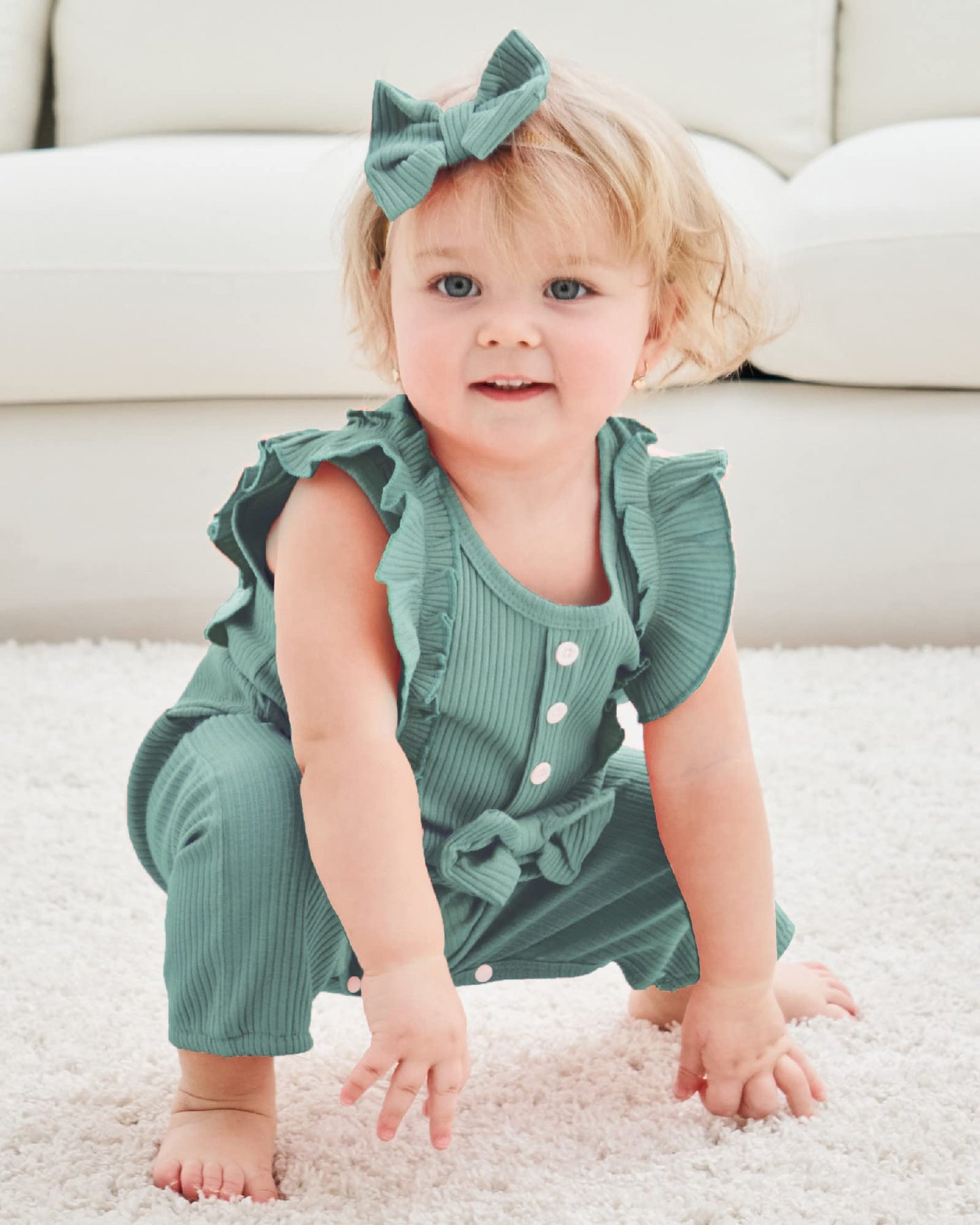 Mioglrie Newborn Baby Girl Clothes One Piece Jumpsuits Clothes Short Sleeve Rompers Summer Clothes for Baby