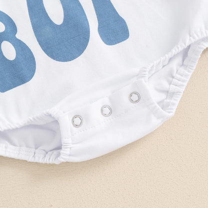 Newborn Infant Baby Boy Summer Outfit Mamas Boy Baby Clothes Boy Oversized Romper Shirts Short Sleeve Onesie