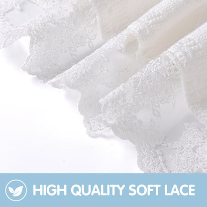 Booulfi Knit White Baby Blankets Neutral,Crib Stroller Newborn Blankets for Boys Girls,Cotton Lace Crochet Winter Blanket Nursery Blanket New Baby Essentials, 38X39