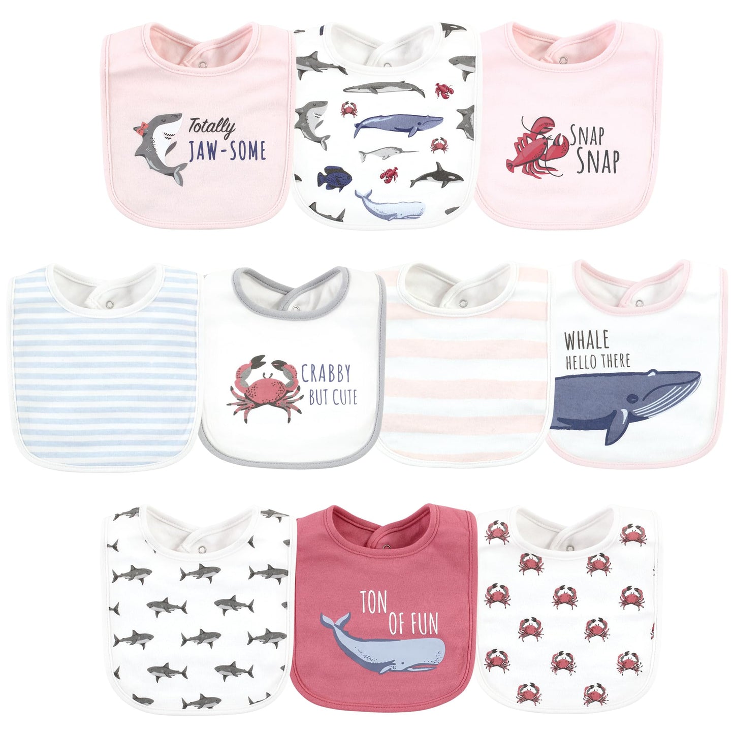 Hudson Baby Unisex BabyCotton Bibs