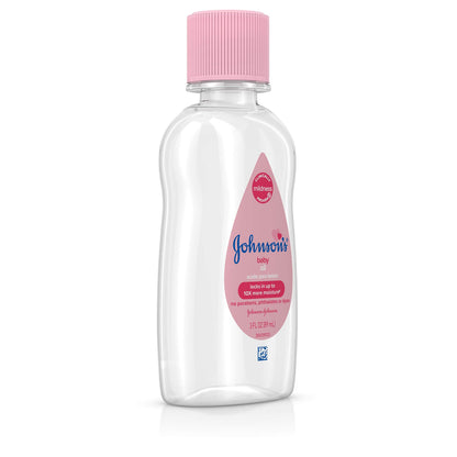 Johnson's Baby Oil, Pure Mineral Oil to help Prevent Moisture Loss for baby, Kids & Adults, Gentle & Soothing Baby Massage Oil for Dry Skin Relief, Original Scent, 14 fl. oz(Pack of 6)