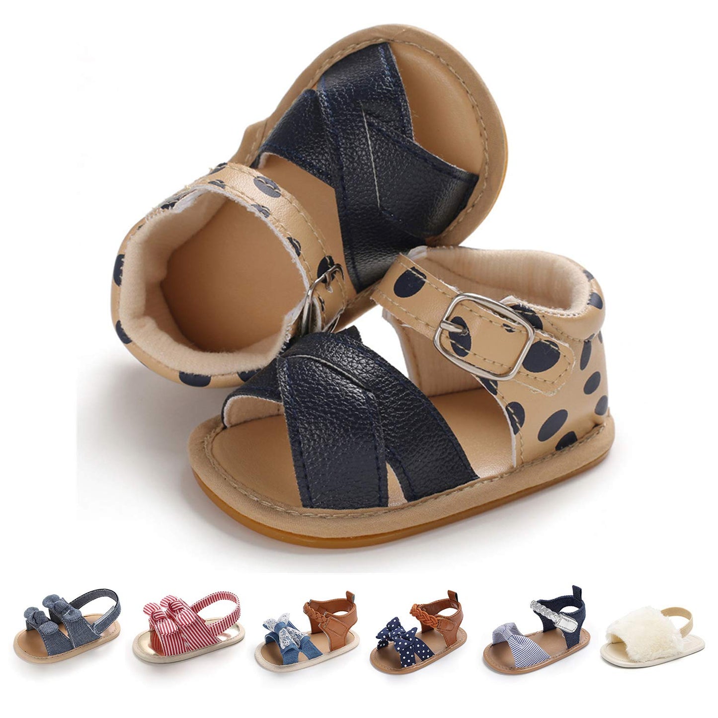 Baby Girl Sandals Summer Crib Shoes Bowknot Soft Sole Infant Girls Princess Dress Flats First Walker Shoes