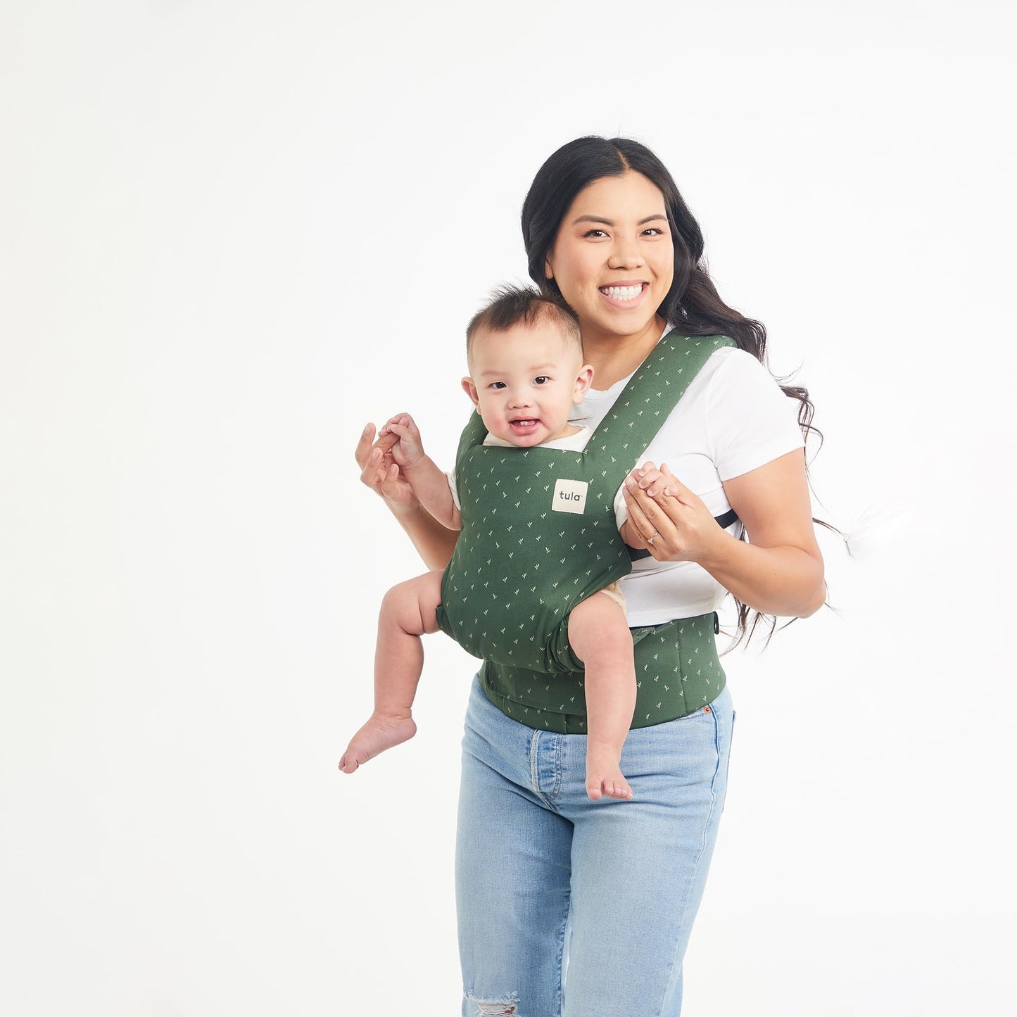 Baby Tula Explore Linen Baby Carrier 7 – 45 lb, Adjustable Newborn to Toddler Carrier, Multiple Ergonomic Positions Front and Back, Breathable and [Natural – Explore + Linen, Ash
