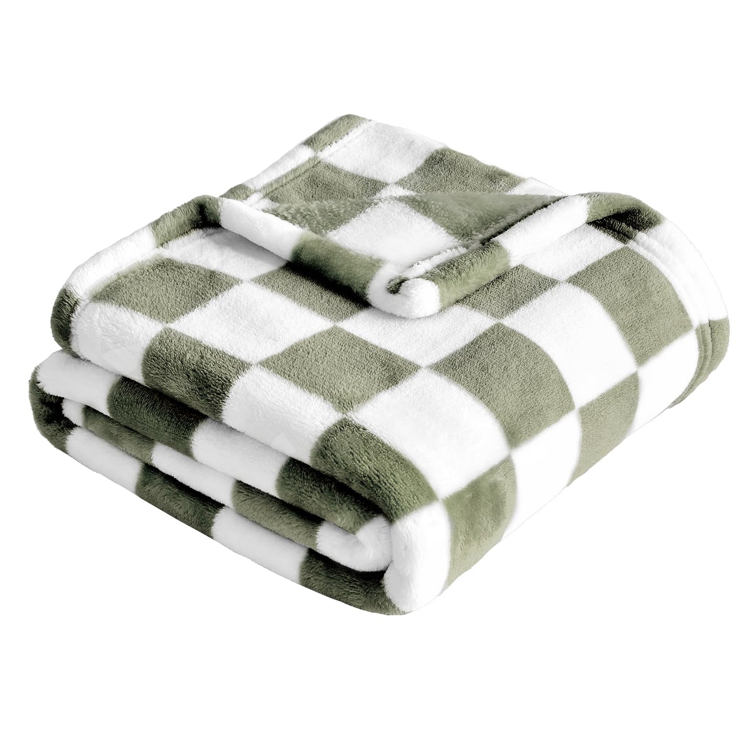 Yurhap Checkered Baby Blanket Fleece Baby Blankets for Boys, Ultra Soft Cozy Fluffy Infant Toddler Newborn Receiving Blankets for Crib Stroller, 30''x40'', Blue