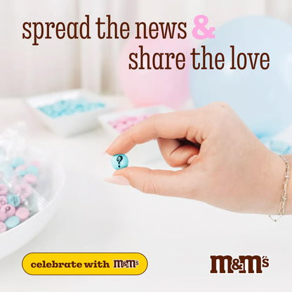 M&M'S World It's A Boy Milk Chocolate Candy 2lb Bag with White and Blue M&M'S for Baby Boy Showers Gender Reveal Parties and Baby Celebration Favors