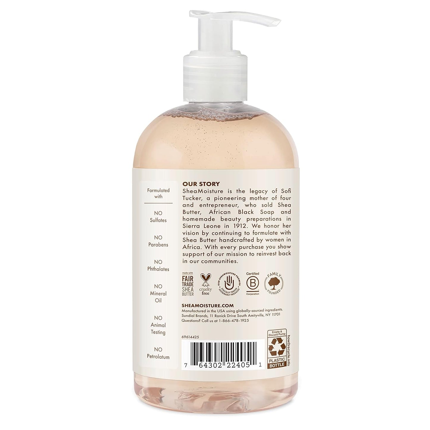 SheaMoisture Baby Wash and Shampoo 100% Virgin Coconut Oil for Baby Skin Cruelty Free Skin Care 13 oz