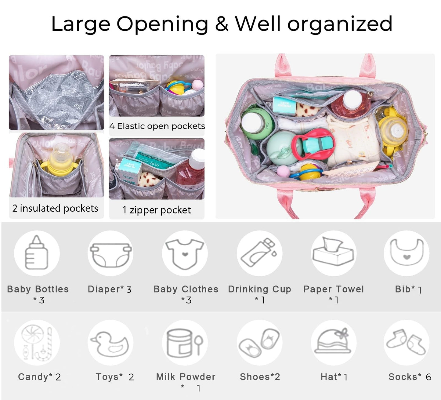 Small Diaper Bag Tote Crossbody, Medium Baby Bag Convertible Backpack for Women Diaper Purse