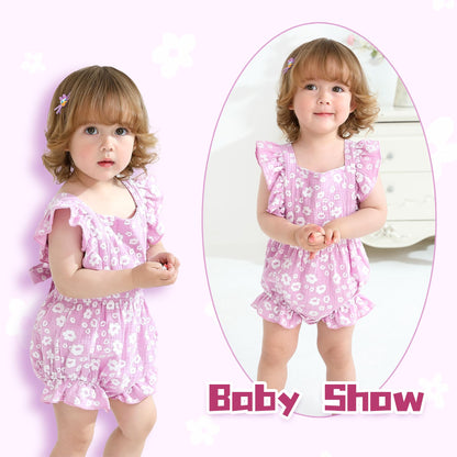 Happy Town Newborn Baby Girl Clothes Infant Summer Romper Sleeveless Floral Cute Outfits One Piece Jumpsuit Bodysuit