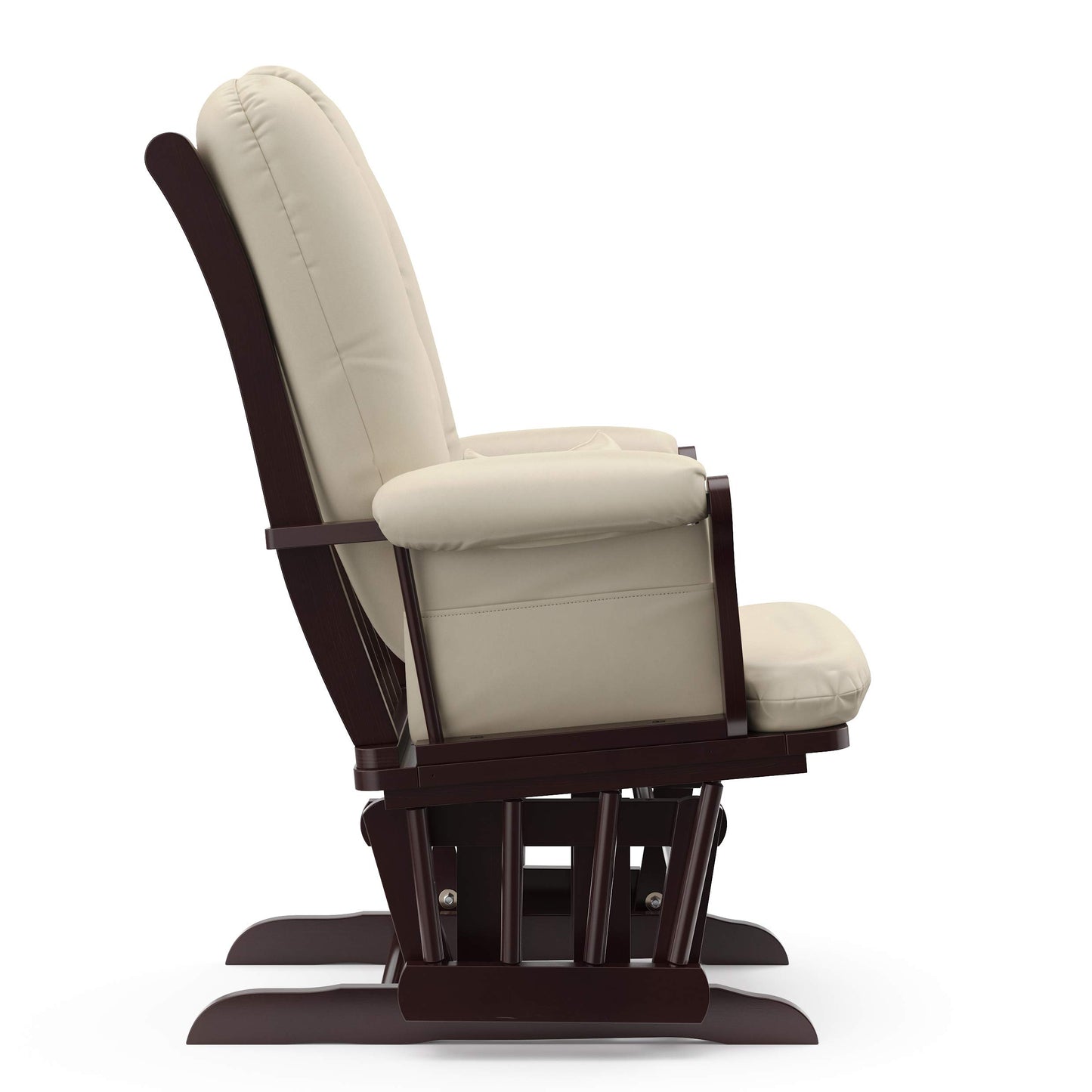 Storkcraft Tuscany Custom Glider and Ottoman with Free Lumbar Pillow (White/Slate Gray Swirl) - Cleanable Upholstered Comfort Rocking Nursery Chair with Ottoman
