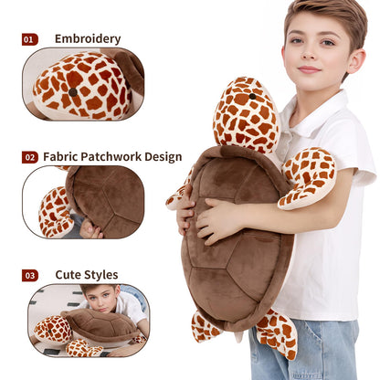 28 inch Big Green Sea Turtle Stuffed Animals Giant Soft Plush Toys, Large Ocean Turtle Plushies Body Pillow, Gifts for Kid Boys, Girls, Girlfriend, Birthday, Easter