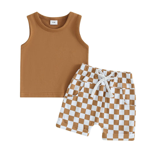 Baby Boy Summer Clothes Striped Tank Tops Camisoles and Shorts Newborn Boys Spring Summer Outfit