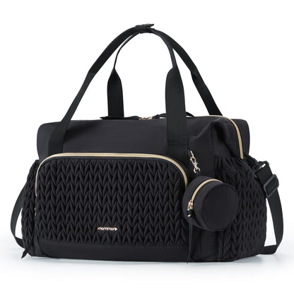 mommore Diaper Bag Tote, Large Capacity Travel Diaper bags, Hospital Bag for Labor Delivery, Baby Bag with Pacifier Case