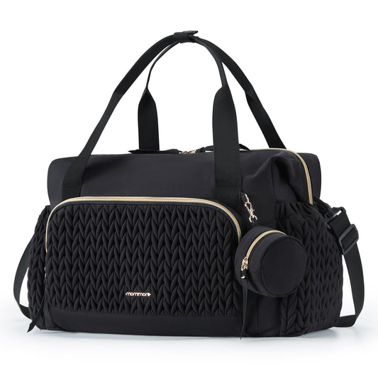 mommore Diaper Bag Tote, Large Capacity Travel Diaper bags, Hospital Bag for Labor Delivery, Baby Bag with Pacifier Case