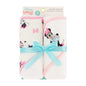 Disney Cudlie Baby Girl Minnie Mouse 2 Pack Rolled/Carded Hooded Towels in Happy Dots Print