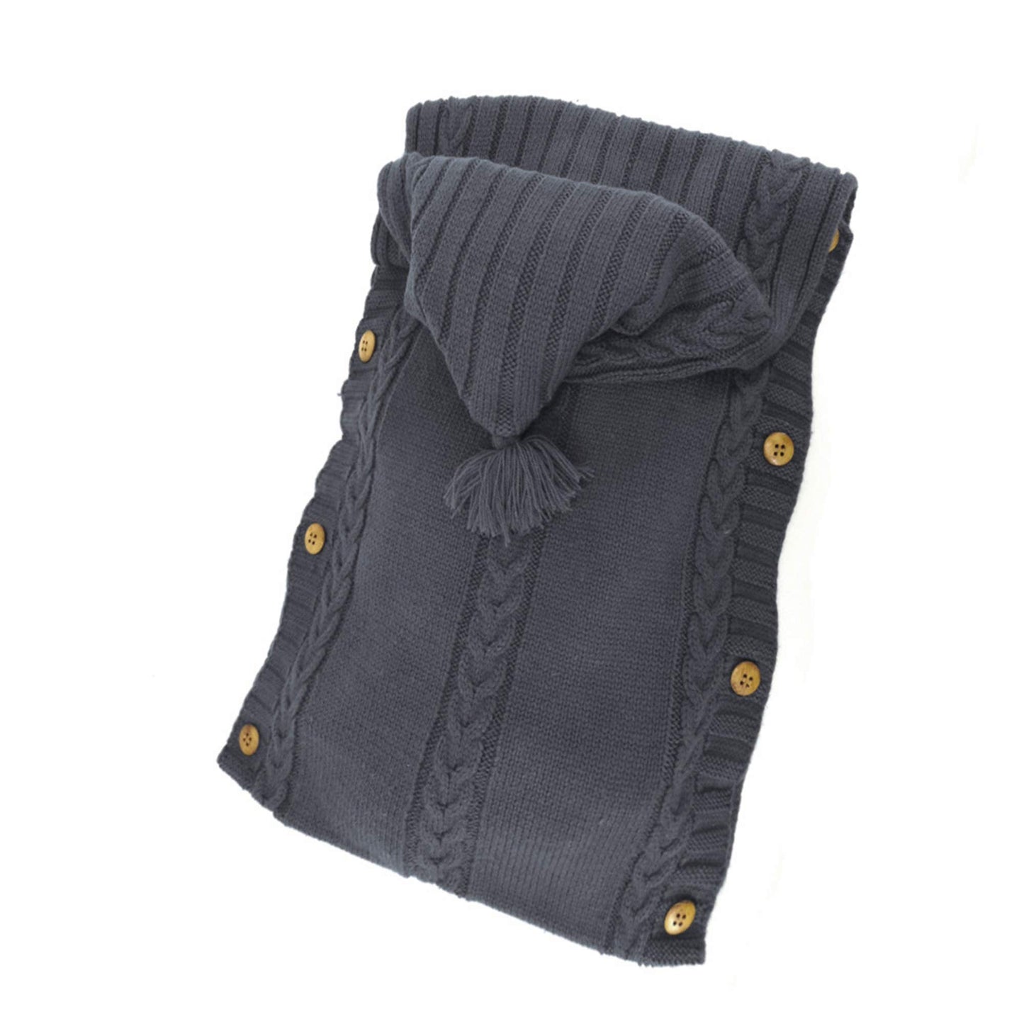 XMWEALTHY Newborn Baby Wrap Swaddle Blanket Knit Sleeping Bag Receiving Blankets Stroller Wrap for Baby(Dark Gray) (0-6 Month)