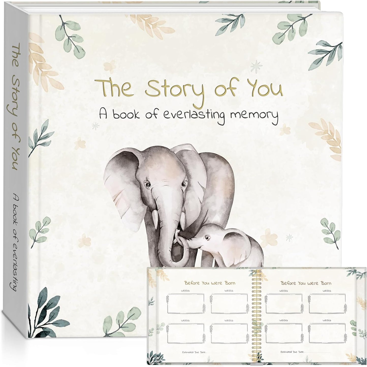 Baby Milestone Stickers, Baby Milestone, New Born Memory Book, Neutral Baby Animal Design, Baby Album And Memory Book.