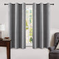 MIULEE 100% Blackout Linen Textured Curtains for Bedroom Solid Thermal Insulated Natural Beige Grommet Room Darkening Curtains & Drapes Luxury Decor for Living Room Nursery 52 x 84 Inch (2 Panels)