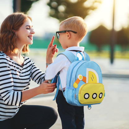 GAGAKU Toddler Backpack with Leash - Mini Kids Backpacks for Boys 2-5 Years Child Safety Backpack 3D Cartoon Animal Anti-Lost Preschool Bags - Blue