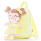 Gloveleya Toddler Backpack Baby Ballerina Girl Gifts Plush Curly Hair Ballet Backpack - Black Blonde 9 inches