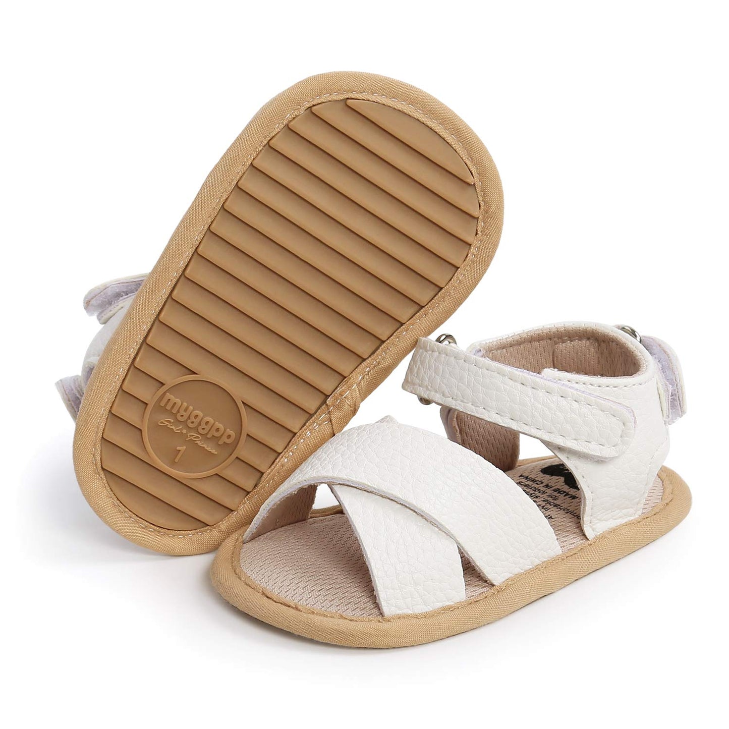 Sawimlgy Baby Girls Boys Sandals Summer Flowers Shoe Rubber Sole PU Leather Mesh Infant Toddler First Walkers Princess Dress Outdoor Shoes