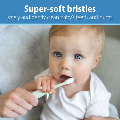 Dr. Brown's Infant-to-Toddler Training Toothbrush, Soft for Baby's First Teeth, Pink Elephant, 0-3 Years (Colors/Styles May Vary)
