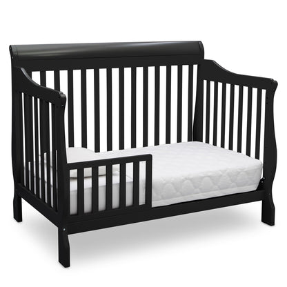 Delta Children Simmons Kids Carter 6-in-1 Convertible Crib - Greenguard Gold Certified, Black Ebony