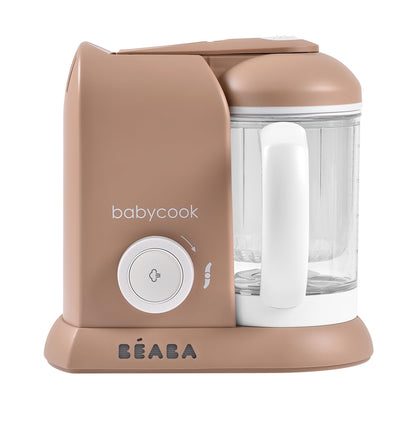 BEABA Babycook Solo 4 in 1 Baby Food Maker, Puree Steamer and Blender for Purees, Grinder with Auto Steam Cooking, Lrg Capacity 4.5 Cups 27 Servings in 20 Mins, Rose Gold