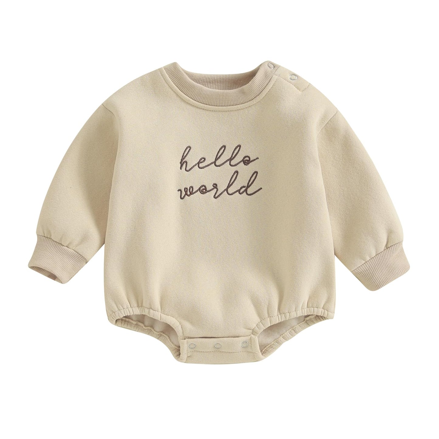 VISGOGO Newborn Infant Baby Boy Girls Oversized Romper Little Dude Sweater Onesie Coming Home Outfit Neutral Clothes